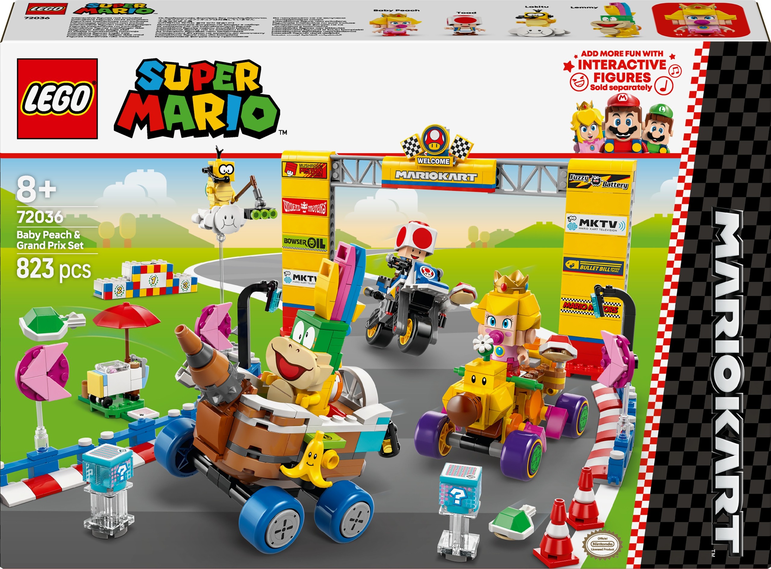 LEGO Super Mario 72036 Malá Peach a Grand Prix sada